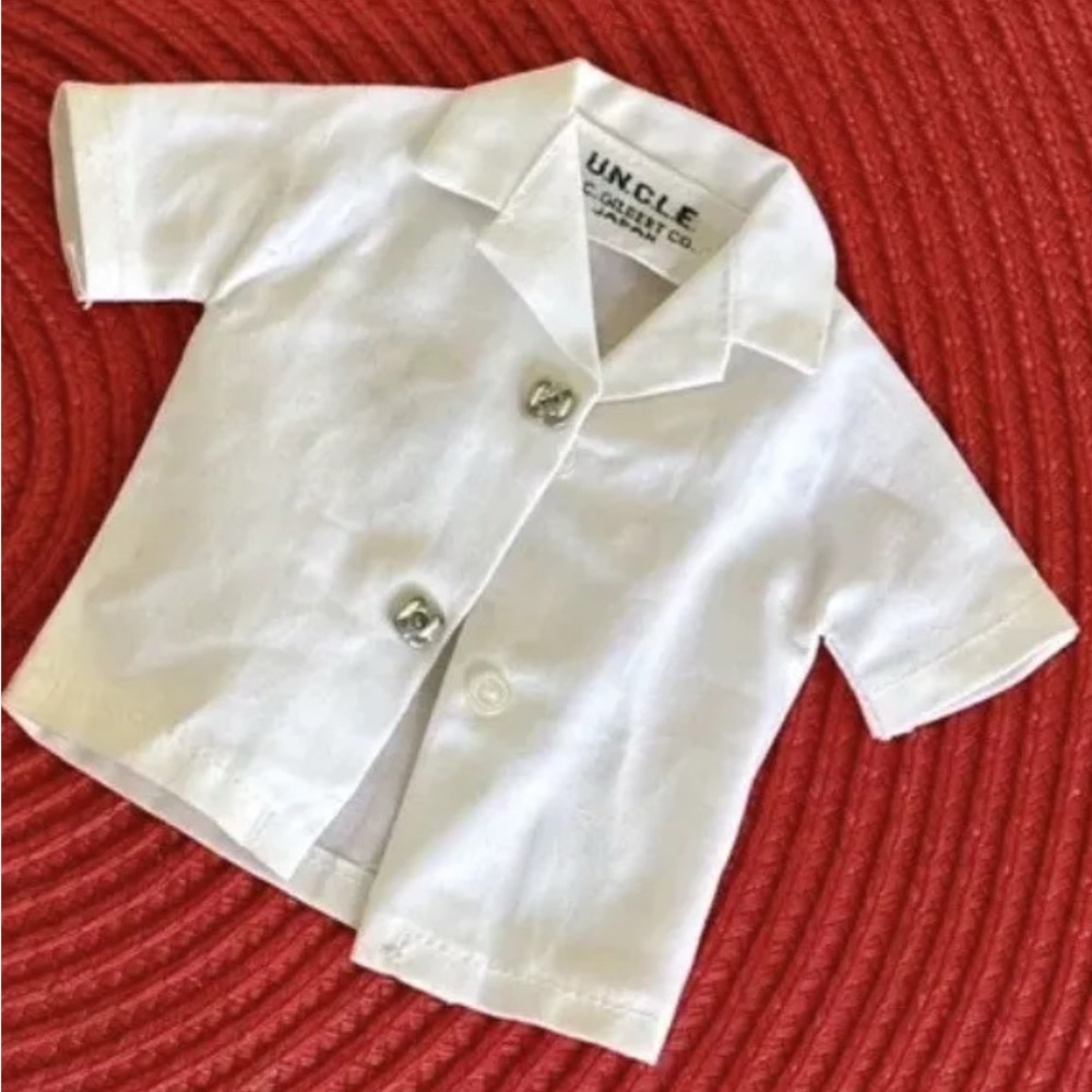Vintage Man From U.N.C.L.E. White Shirt for 11” Napoleon Solo / Illya Kuryakin